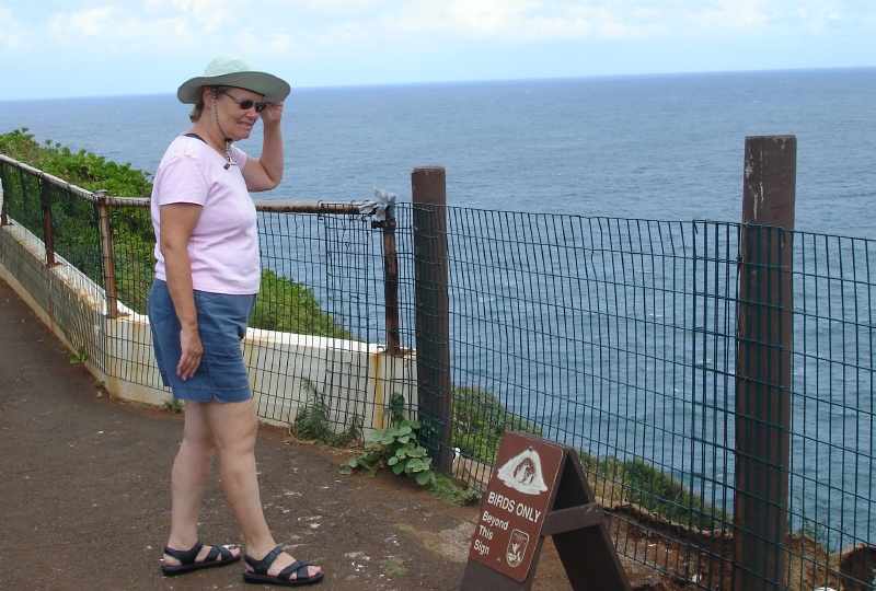  Cathy at Kauai Lighthouse 003